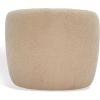 SAFAVIEH Couture Collection Everly Black Boucle Barrel Back Accent Chair (Fully Assembled)(Light Brown)