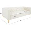 SAFAVIEH Couture Collection Florentino Cream/Gold Tufted Sofa (Fully Assembled)