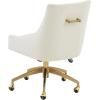 SAFAVIEH Couture Collection Jakob Ivory Boucle/Gold Adjustable Swivel Home Office Desk Chair(Creme/Gold)