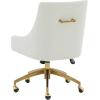 SAFAVIEH Couture Collection Jakob Ivory Boucle/Gold Adjustable Swivel Home Office Desk Chair(Ivory/Gold)