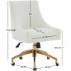 SAFAVIEH Couture Collection Jakob Ivory Boucle/Gold Adjustable Swivel Home Office Desk Chair(Ivory/Gold)