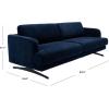 SAFAVIEH Couture Collection Karalina Modern Navy Sofa (Fully Assembled)