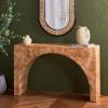 SAFAVIEH Couture Collection Katelynn Natural Arched Console Table for Living Room, Foyer, Bedroom, Hallway, Entryway, Home Office (Fully Assembled)(Natural)