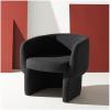 SAFAVIEH Couture Collection Kellyanne Modern Rust Velvet Dining Chair (Fully Assembled)(Black)