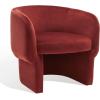SAFAVIEH Couture Collection Kellyanne Modern Rust Velvet Dining Chair (Fully Assembled)(Rust)