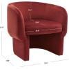 SAFAVIEH Couture Collection Kellyanne Modern Rust Velvet Dining Chair (Fully Assembled)(Rust)