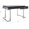SAFAVIEH Couture Collection Maia Black Cerused Oak 2-Drawer Home Office Writing Desk(Black Ceruse Oak)