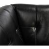 SAFAVIEH Couture Collection McNeill Black Faux Leather Tufted Sofa (Fully Assembled)
