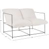 SAFAVIEH Couture Collection Portland Ivory/Black Pillow Top Sofa (Fully Assembled)