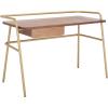 SAFAVIEH Couture Collection Regis Walnut/Bronze Office Computer Writing Desk
