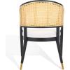 SAFAVIEH Couture Collection Rogue Walnut/Natural Rattan Dining Chair (Fully Assembled)(Black / Natural)