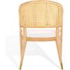 SAFAVIEH Couture Collection Rogue Walnut/Natural Rattan Dining Chair (Fully Assembled)(Natural)