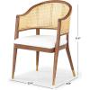 SAFAVIEH Couture Collection Rogue Walnut/Natural Rattan Dining Chair (Fully Assembled)(Walnut/Natural)
