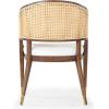 SAFAVIEH Couture Collection Rogue Walnut/Natural Rattan Dining Chair (Fully Assembled)(Walnut/Natural)