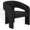 SAFAVIEH Couture Collection Roseanna Modern Forest Green Velvet Accent Chair (Fully Assembled)(Black)
