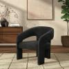 SAFAVIEH Couture Collection Roseanna Modern Forest Green Velvet Accent Chair (Fully Assembled)(Black)