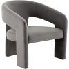 SAFAVIEH Couture Collection Roseanna Modern Forest Green Velvet Accent Chair (Fully Assembled)(Dark Grey)