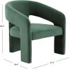 SAFAVIEH Couture Collection Roseanna Modern Forest Green Velvet Accent Chair (Fully Assembled)(Forest Green)