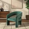 SAFAVIEH Couture Collection Roseanna Modern Forest Green Velvet Accent Chair (Fully Assembled)(Forest Green)