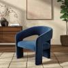 SAFAVIEH Couture Collection Roseanna Modern Forest Green Velvet Accent Chair (Fully Assembled)(Navy)