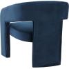 SAFAVIEH Couture Collection Roseanna Modern Forest Green Velvet Accent Chair (Fully Assembled)(Navy)