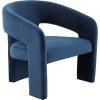 SAFAVIEH Couture Collection Roseanna Modern Forest Green Velvet Accent Chair (Fully Assembled)(Navy)