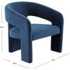 SAFAVIEH Couture Collection Roseanna Modern Forest Green Velvet Accent Chair (Fully Assembled)(Navy)
