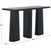 SAFAVIEH Couture Collection Ryllae Natural Solid Wood Console Table(Black)