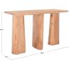 SAFAVIEH Couture Collection Ryllae Natural Solid Wood Console Table(Natural)
