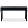 SAFAVIEH Couture Collection Shelbie Black 1-Drawer Reeded Computer Table Office Writing Desk(Black/Black)