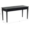 SAFAVIEH Couture Collection Shelbie Black 1-Drawer Reeded Computer Table Office Writing Desk(Black/Black)