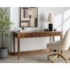 SAFAVIEH Couture Collection Shelbie Black 1-Drawer Reeded Computer Table Office Writing Desk(Medium Oak/Black)