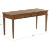 SAFAVIEH Couture Collection Shelbie Black 1-Drawer Reeded Computer Table Office Writing Desk(Medium Oak/Black)