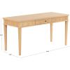 SAFAVIEH Couture Collection Shelbie Black 1-Drawer Reeded Computer Table Office Writing Desk(Oak/Black)