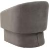 SAFAVIEH Couture Collection Susie Navy Velvet Barrel Back Accent Chair (Fully Assembled)(Dark Grey)
