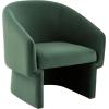 SAFAVIEH Couture Collection Susie Navy Velvet Barrel Back Accent Chair (Fully Assembled)(Forest Green)