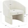SAFAVIEH Couture Collection Susie Navy Velvet Barrel Back Accent Chair (Fully Assembled)(Ivory)