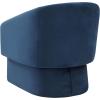 SAFAVIEH Couture Collection Susie Navy Velvet Barrel Back Accent Chair (Fully Assembled)(Navy)