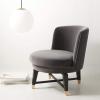 SAFAVIEH Couture Collection Trinity Charcoal Grey Velvet Swivel Accent Chair