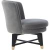 SAFAVIEH Couture Collection Trinity Charcoal Grey Velvet Swivel Accent Chair