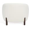 SAFAVIEH Couture Collection Westley Ivory/Dark Brown Boucle Barrel Back Accent Chair (Fully Assembled)