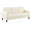 SAFAVIEH Couture Furniture Collection Edalynn Modern Cream 3-Seater Sofa(Cream)