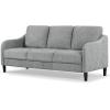SAFAVIEH Couture Furniture Collection Edalynn Modern Cream 3-Seater Sofa(Grey)