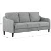 SAFAVIEH Couture Furniture Collection Edalynn Modern Cream 3-Seater Sofa(Grey)
