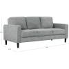SAFAVIEH Couture Furniture Collection Felicianya Modern Grey 3-Seater Sofa(Grey)