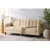 SAFAVIEH Couture Furniture Collection Nathaniel Cream Tufted 3-Seater Sofa(Cream)