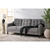 SAFAVIEH Couture Furniture Collection Nathaniel Cream Tufted 3-Seater Sofa(Grey)