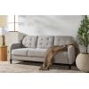 SAFAVIEH Couture Furniture Collection Nathaniel Cream Tufted 3-Seater Sofa(Light Grey)