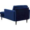 SAFAVIEH Couture Home Collection Curtis Navy Velvet Upholstered Tufted Living Room Bedroom Foyer Chaise Lounge Chair SFV4760A(Navy)