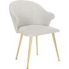Safavieh Couture Home Edmond Mid-Century Light Grey and Gold Arm Chair(Light Grey / Gold)